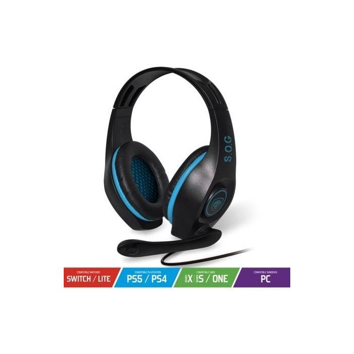 Auriculares Gaming con Micrófono Spirit of Gamer PRO-H5/ Jack 3.5/ Azules