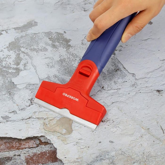 Workpro Rascador de Plástico para Cuchilla de 90 mm con Cambio Rápido de Cuchilla Revestido de Goma 6 Workpro Rascador de Plástico para Cuchilla de 90 mm con Cambio Rápido de Cuchilla Revestido de Goma 6