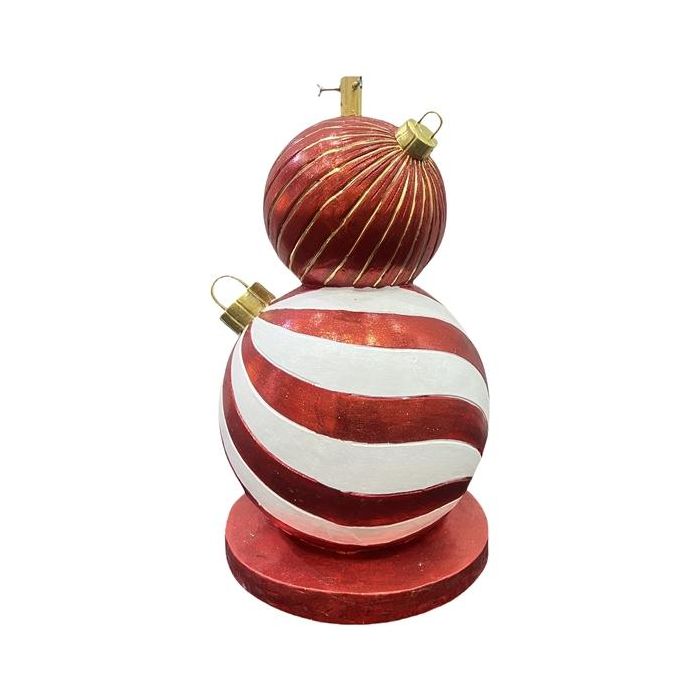 DKD Home Decor Base para Árbol de Navidad Moderna, Magnesia, Roja, Blanca y Dorada, 45x45x84 cm