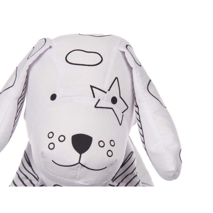 Peluche Perro para Colorear Pincello 13x14x20 cm - Blanco/Negro (8 Unidades) 3 Peluche Perro para Colorear Pincello 13x14x20 cm - Blanco/Negro (8 Unidades) 3