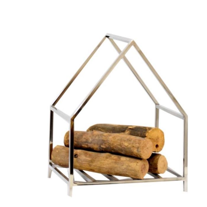 DKD Home Decor Leñera Moderno Plateado Inox 30 x 50 x 40 cm 1