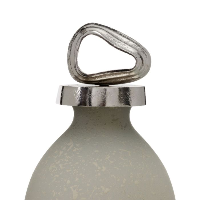 Botella Gris Plateado Aluminio Cristal 12 x 12 x 36 cm Decorativa 4