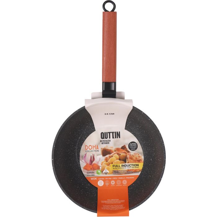 Wok de aluminio forjado 24 cm Full Doha Quttin - Inde (6 Unidades) 1 Wok de aluminio forjado 24 cm Full Doha Quttin - Inde (6 Unidades) 1