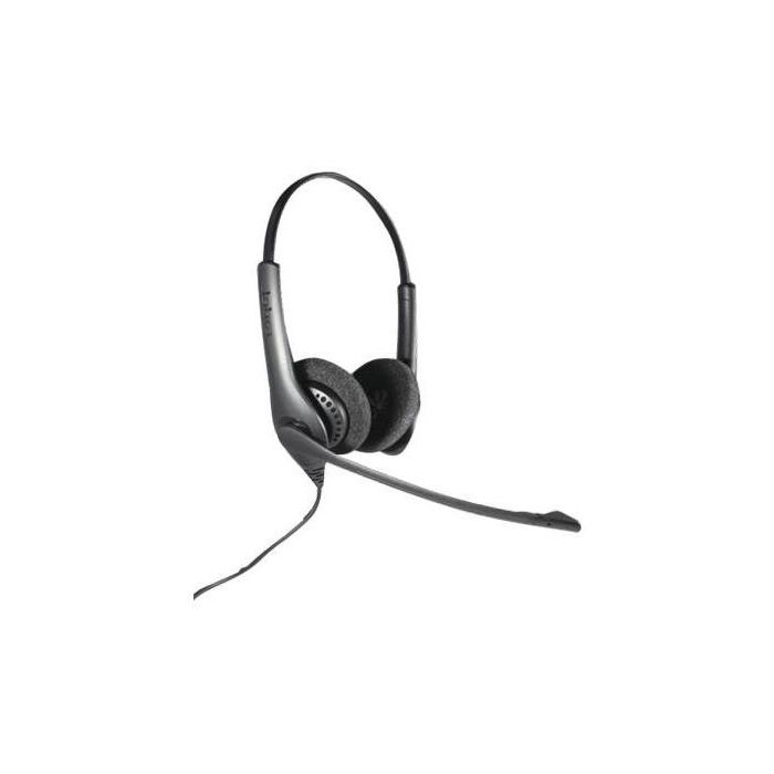 AGFEO Headset 1500 Duo para Oficina/Centro de llamadas - Auriculares Binaurales con cable, Negro