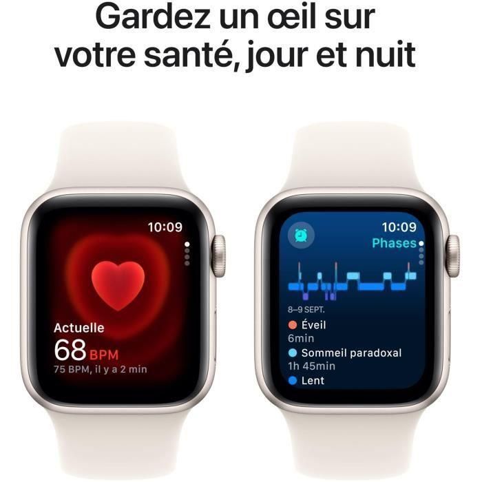 Apple Watch SE GPS - 40 mm - Caja de aluminio Starlight - Correa deportiva Starlight - S/M 4