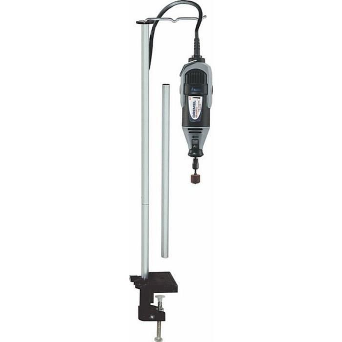 Dremel 2222 Soporte de Vástago para Herramienta Multiusos y Eje Flexible, Fijación a Banco hasta 42mm, Altura Ajustable 300-1070mm Dremel 2222 Soporte de Vástago para Herramienta Multiusos y Eje Flexible, Fijación a Banco hasta 42mm, Altura Ajustable 300-1070mm