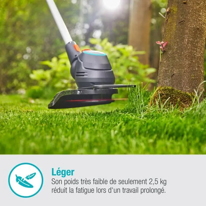 Gardena Recortadora de Césped ComfortCut 23/18V P4A, Ancho de Corte 23 cm, Incluye Batería y Cargador 2