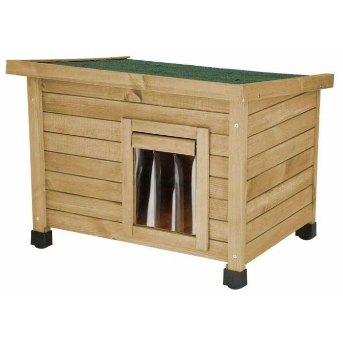 Kerbl Casa para Gatos Rústica de Pino con Puerta Abatible, Ventana Plexiglás y Pies Regulables 57x42x45cm 0 Kerbl Casa para Gatos Rústica de Pino con Puerta Abatible, Ventana Plexiglás y Pies Regulables 57x42x45cm 0