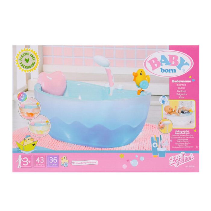 Baby Born Bañera de Baño Electrónica con Ducha, Patito Extraíble, Luces y Sonidos para Niños +3 Años, Azul y Gris 2 Baby Born Bañera de Baño Electrónica con Ducha, Patito Extraíble, Luces y Sonidos para Niños +3 Años, Azul y Gris 2