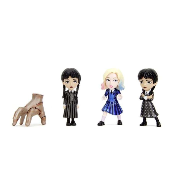Set de 4 figuras metal miércoles 7 cm 2 Set de 4 figuras metal miércoles 7 cm 2