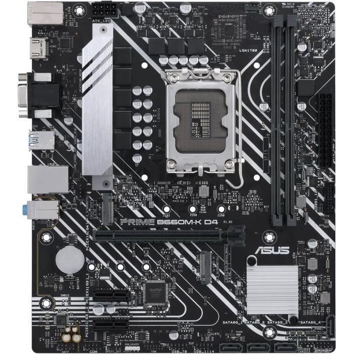 Asus 90MB1950-M1EAY0 Placa Base Prime B660M-K D4 Socket 1700 Intel B660 Micro ATX DDR4 PCIe 4.0 para 12ª/13ª Gen 1 Asus 90MB1950-M1EAY0 Placa Base Prime B660M-K D4 Socket 1700 Intel B660 Micro ATX DDR4 PCIe 4.0 para 12ª/13ª Gen 1