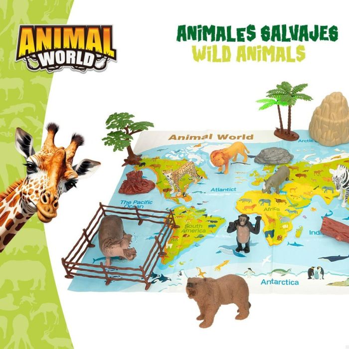 Set de Figuras de Animales Colorbaby 19 piezas Jungla Plástico 14 x 6 x 5 cm (6 Unidades) 5