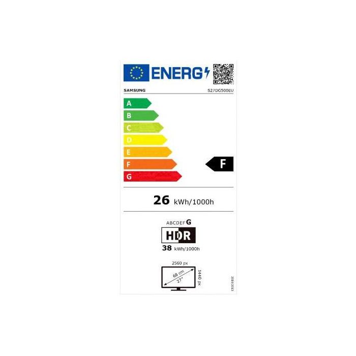 Samsung S27DG500EU Monitor Odyssey G5 27" QHD IPS LED Gaming 1ms 180Hz HDR400 HDMI DP Pivot Black 19 Samsung S27DG500EU Monitor Odyssey G5 27" QHD IPS LED Gaming 1ms 180Hz HDR400 HDMI DP Pivot Black 19