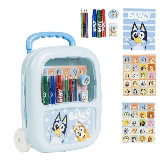 Cerdá Set Papelería Coloreable Trolley Bluey Infantil 3+ años Color Azul 22x25.5x9 cm 0 Cerdá Set Papelería Coloreable Trolley Bluey Infantil 3+ años Color Azul 22x25.5x9 cm 0