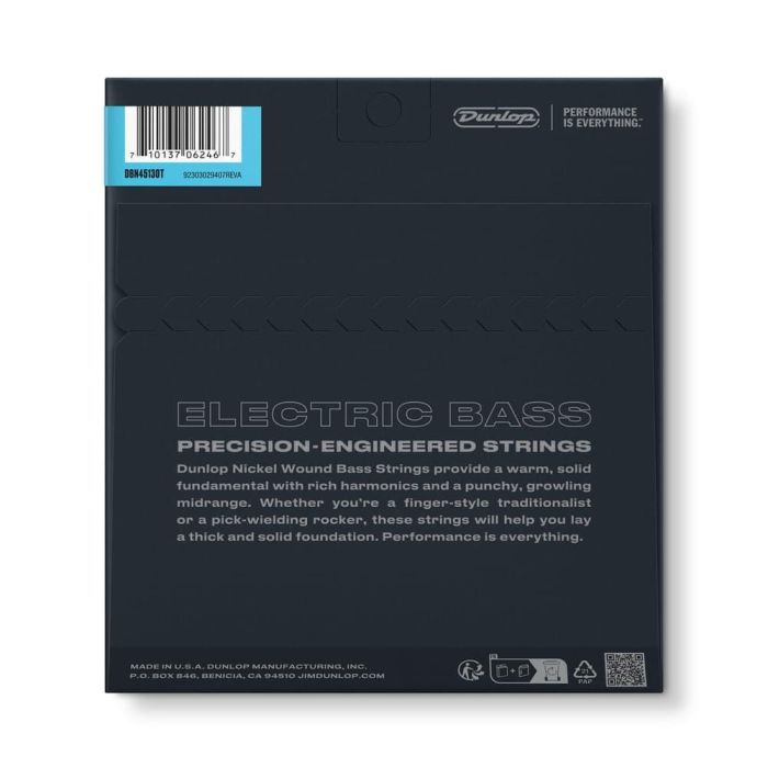 Dunlop Juego Cuerdas Bajo Níquel 5 St. 45-130 Dunlop 1