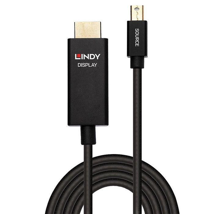 Lindy 3m Active Mini DisplayPort to HDMI Cable with HDR 1 Lindy 3m Active Mini DisplayPort to HDMI Cable with HDR 1