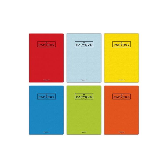 Libreta Papyrus A5+ 48H 90G Gofrada Cuadric.4X4 Col.Sur. 10 unidades