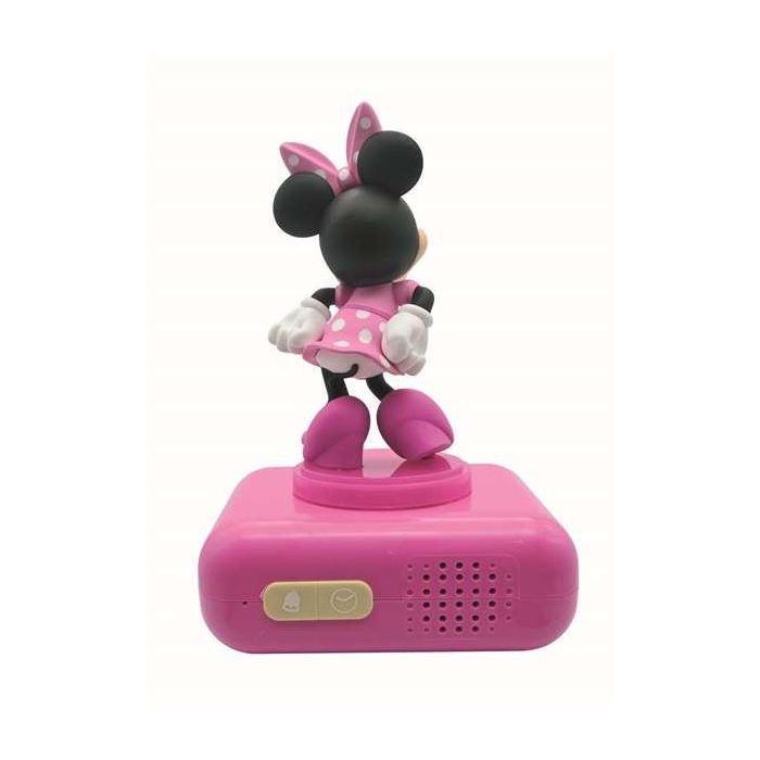 Lexibook Despertador Digital con Luz Nocturna 3D de Minnie y Efectos de Sonido 1