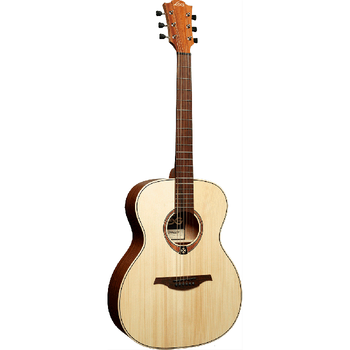 LAG Guitarra Acústica Lâg Auditorium Tramontane 70 - Natural, Folk, Abeto Engelmann Macizo, Caoba, Satinado 1