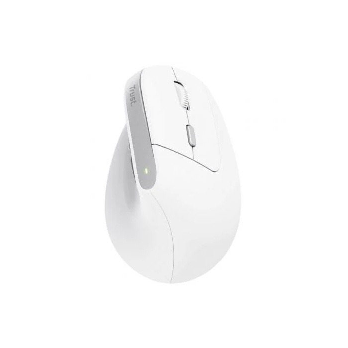 Trust Ratón Ergonómico Inalámbrico Bayo II Recargable Blanco 25398 Hasta 2400 DPI 1