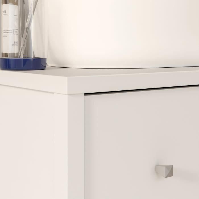 Mueble de baño - Blanco - 3 cajones - L64 x P40 x H83 cm - IPSARION 2