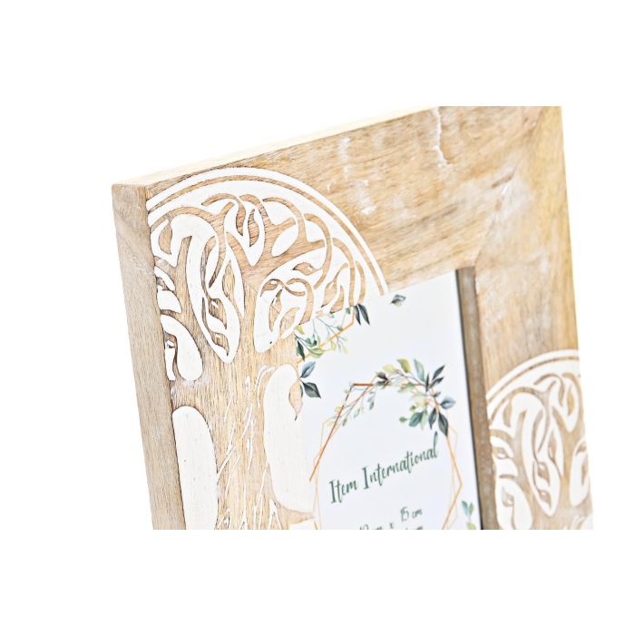 DKD Home Decor Marco de Fotos 10x15 cm Indio Hamsa Árbol de la Vida Decapado Madera Mango y Cristal Marrón Blanco 20x2x25.5 cm 1 DKD Home Decor Marco de Fotos 10x15 cm Indio Hamsa Árbol de la Vida Decapado Madera Mango y Cristal Marrón Blanco 20x2x25.5 cm 1
