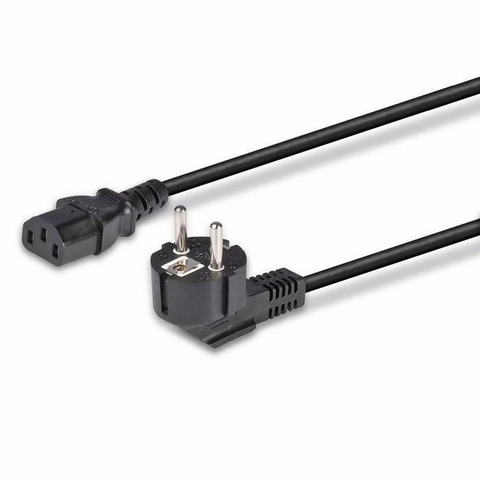 Lindy Cable de Alimentación 3m Schuko 2 Pines a IEC C13, Negro, para Conectar Dispositivos con Enchufe Europeo o Cargador Portátil 4