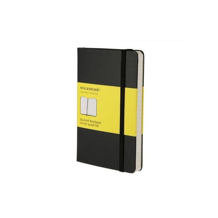 Cuaderno Moleskine Clasico Tapa Blanda 9X14 192H 70Gr. Cuadriculada Con Goma Negra