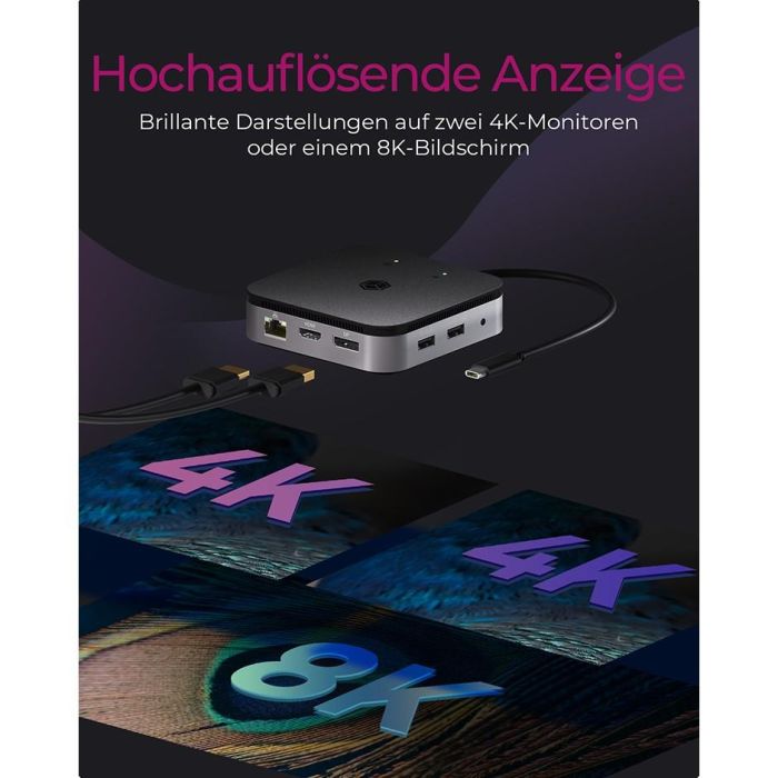 ICY BOX IB-DK408-C41 USB4/Thunderbolt 4 7-in-1 PD 60W DockingStation 2