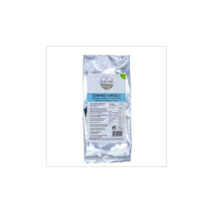 INT SALIM Compost + 3 Omega 3 molidas 250g - Alto en fibra, proteína y omega 3, lino, sésamo y chía vegano