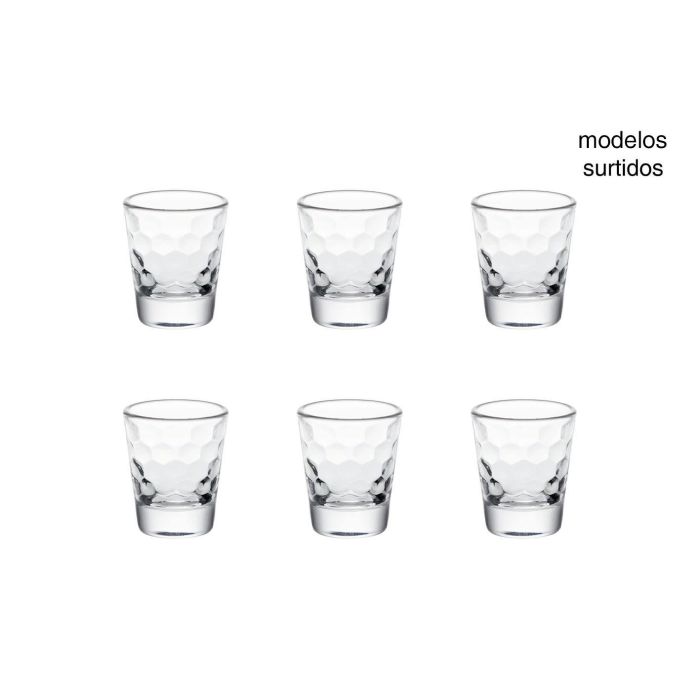 La Mediterranea Set 6 Chupitos Surtidos Secret, Vasos de Cristal 50 cc, Medidas Ø 5 x 6 cm (18 Cajas) 6