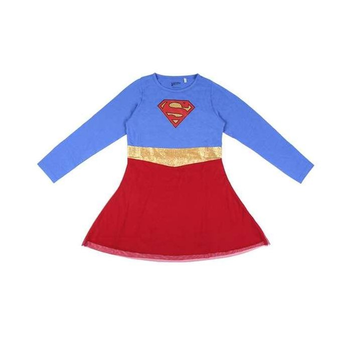 Vestido Superman Azul Rojo 12 Años