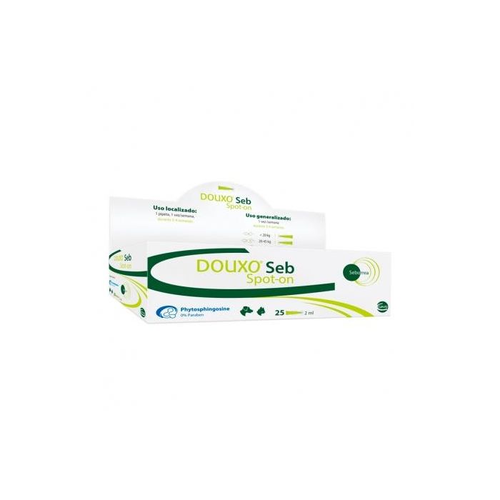 Douxo Seb Spot-On - 25 Pipetas de 2 mL para perros y gatos - Control de dermatitis seborreica Douxo Seb Spot-On - 25 Pipetas de 2 mL para perros y gatos - Control de dermatitis seborreica