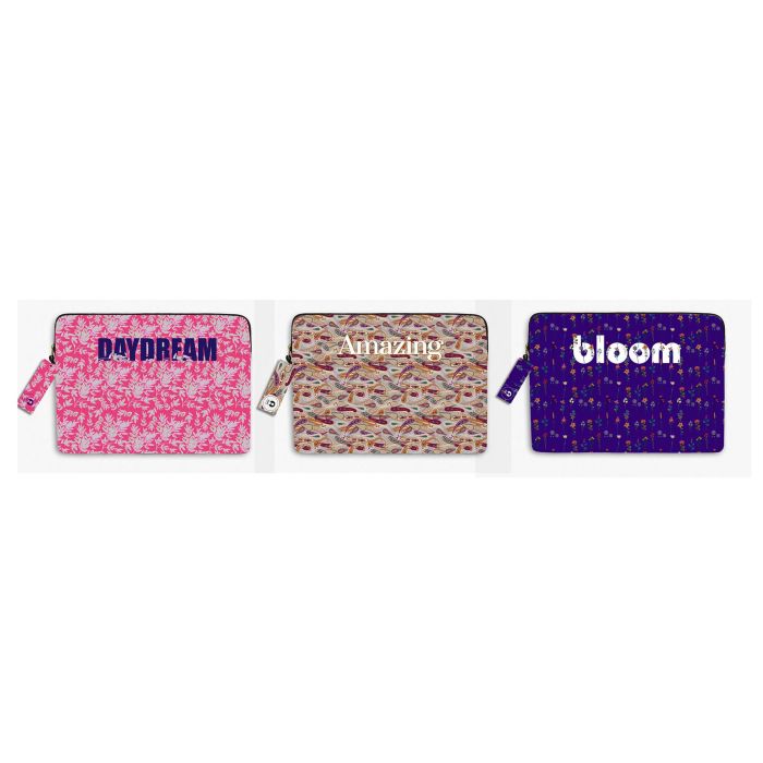 DKD Home Decor Funda iPad Vintage Terciopelo Multicolor Colección Daydream 37x28x2 cm Lote 12 Unidades