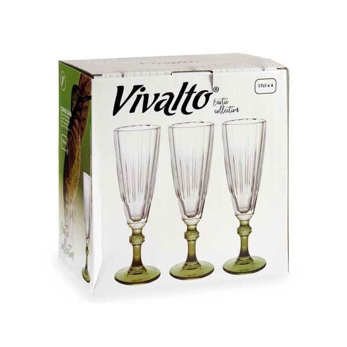 Copa Cava Color Verde 170Ml Vivalto 6X20CM (48 Unidades) 2 Copa Cava Color Verde 170Ml Vivalto 6X20CM (48 Unidades) 2