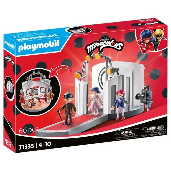 Playmobil Miraculous: Desfile de Moda en París con Marinette y Adrien, Set de Juego para Niños y Niñas con Accesorios de Maquillaje y Vestuario Playmobil Miraculous: Desfile de Moda en París con Marinette y Adrien, Set de Juego para Niños y Niñas con Accesorios de Maquillaje y Vestuario