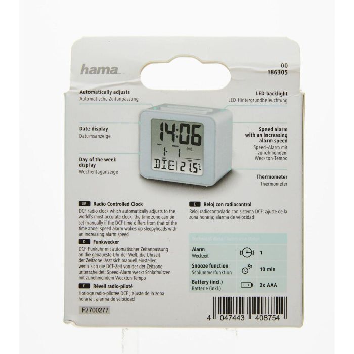 HAMA Home Reloj Despertador Cube Blanco 5