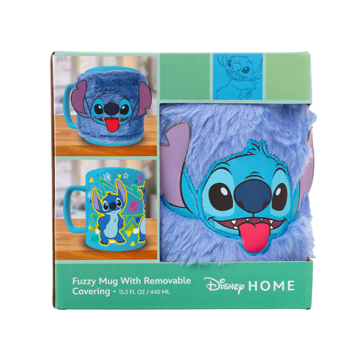 Taza funda de peluche Stitch Disney 440ml 4