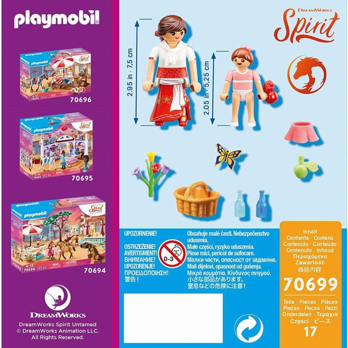 Playmobil Spirit Indomable Joven Fortu Y con su Madre Milagros Set de Picnic y Accesorios 2
