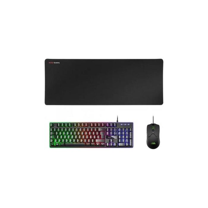 Mars Gaming MCPX Pack Gaming: Teclado H-MECH Híbrido + Ratón Óptico 10000 DPI Ultra-ligero 69g + Alfombrilla XXL - Negro 0 Mars Gaming MCPX Pack Gaming: Teclado H-MECH Híbrido + Ratón Óptico 10000 DPI Ultra-ligero 69g + Alfombrilla XXL - Negro 0
