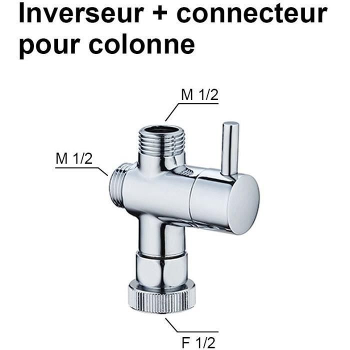 Edouard Rousseau EDR3047404230746 Desviador y Conector de Columna de Ducha Estándar Cromado 2 Edouard Rousseau EDR3047404230746 Desviador y Conector de Columna de Ducha Estándar Cromado 2