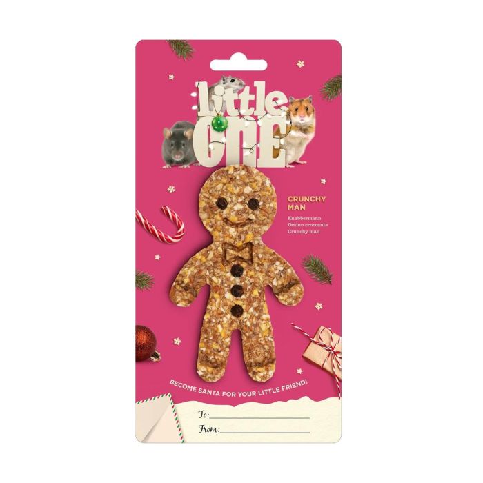 Little One Christmas Crunchy Man Treat-Toy Hamster 45 gr Little One Christmas Crunchy Man Treat-Toy Hamster 45 gr
