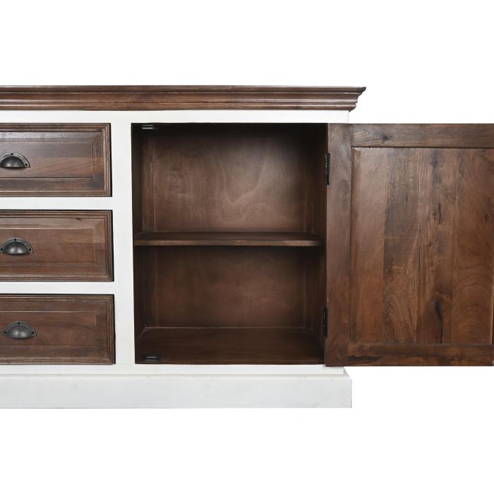 Aparador DKD Home Decor Blanco Marrón oscuro Madera de mango (180 x 46 x 83 cm) 3 Aparador DKD Home Decor Blanco Marrón oscuro Madera de mango (180 x 46 x 83 cm) 3