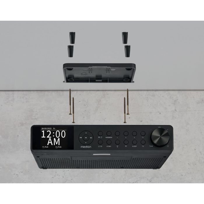 Medion MED4061275218121 Radio de cocina DAB+ con 2x3W RMS de potencia, color negro 3