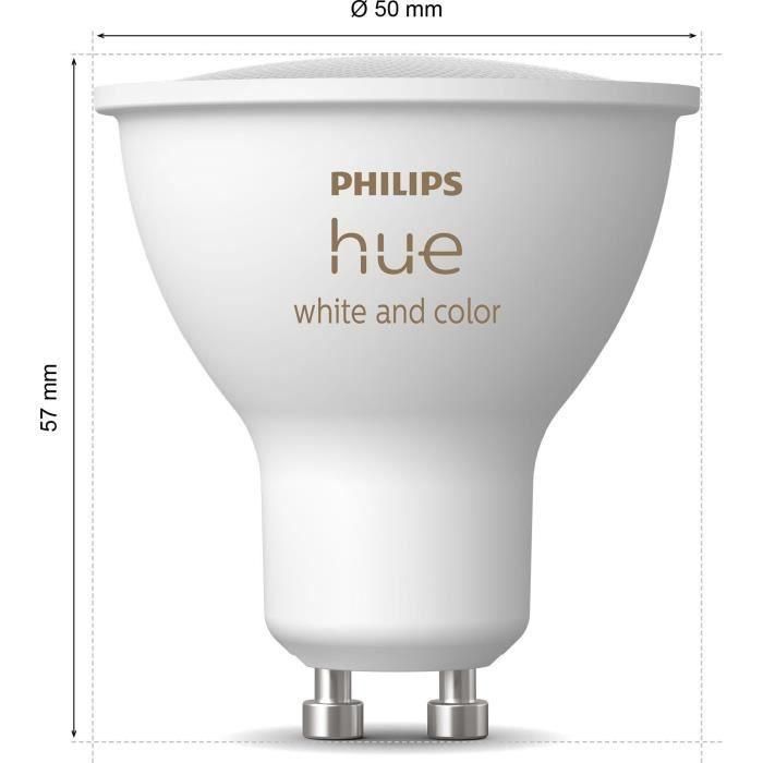 Bombillas LED conectadas de la marca PHILIPS, que ofrecen brillo ajustable y una amplia gama de colores. 2 Bombillas LED conectadas de la marca PHILIPS, que ofrecen brillo ajustable y una amplia gama de colores. 2