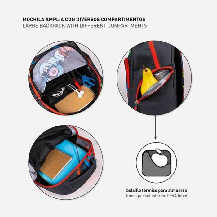 Mochila escolar mediana 42 cm avengers 10 Mochila escolar mediana 42 cm avengers 10