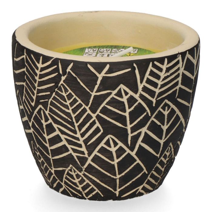Vela citronela de terracota "hojas" colores surtidos 1 Vela citronela de terracota "hojas" colores surtidos 1
