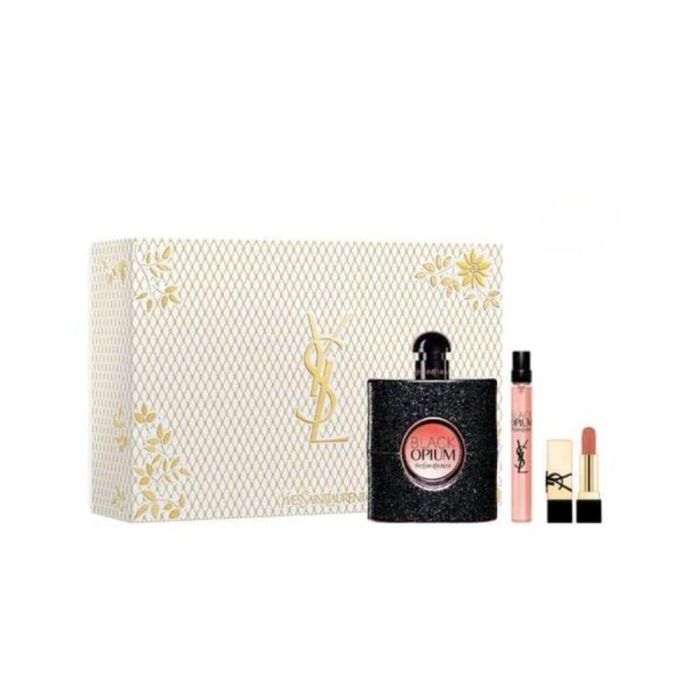 Yves Saint Laurent Black Opium Eau de Parfum 90ml con Mini Labial y Spray de Viaje 10ml