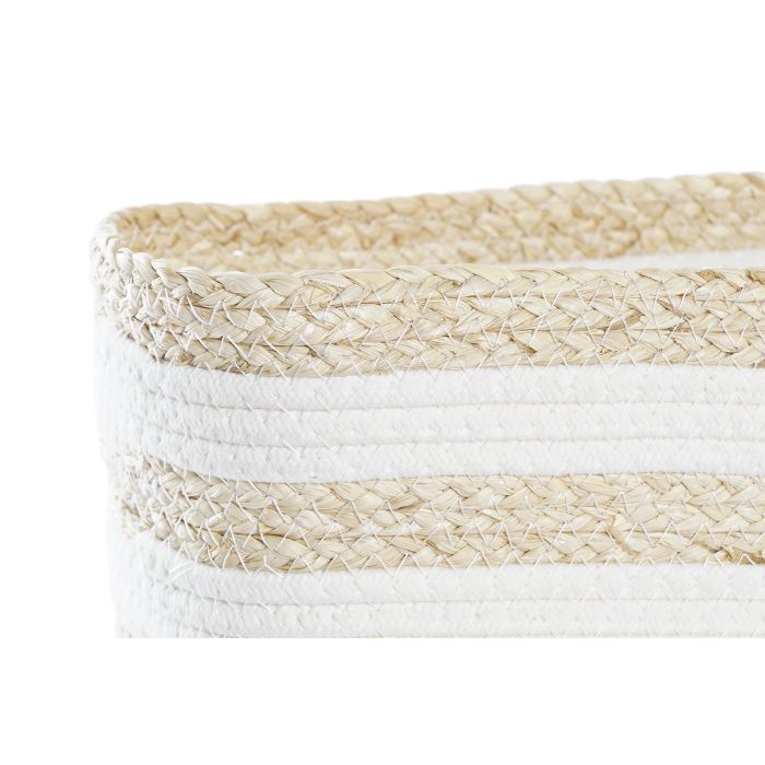 Cesta DKD Home Decor Blanco Beige 20 x 18 x 28 cm 1 Cesta DKD Home Decor Blanco Beige 20 x 18 x 28 cm 1