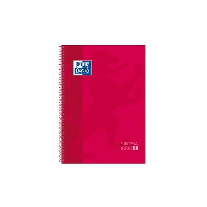 Oxford Cuaderno Classic Europeanbook 1 Write&Erase 80H A4+ 1 Línea Microperforado T-Extradura Pack 5 Ud Rojo Oxford Cuaderno Classic Europeanbook 1 Write&Erase 80H A4+ 1 Línea Microperforado T-Extradura Pack 5 Ud Rojo